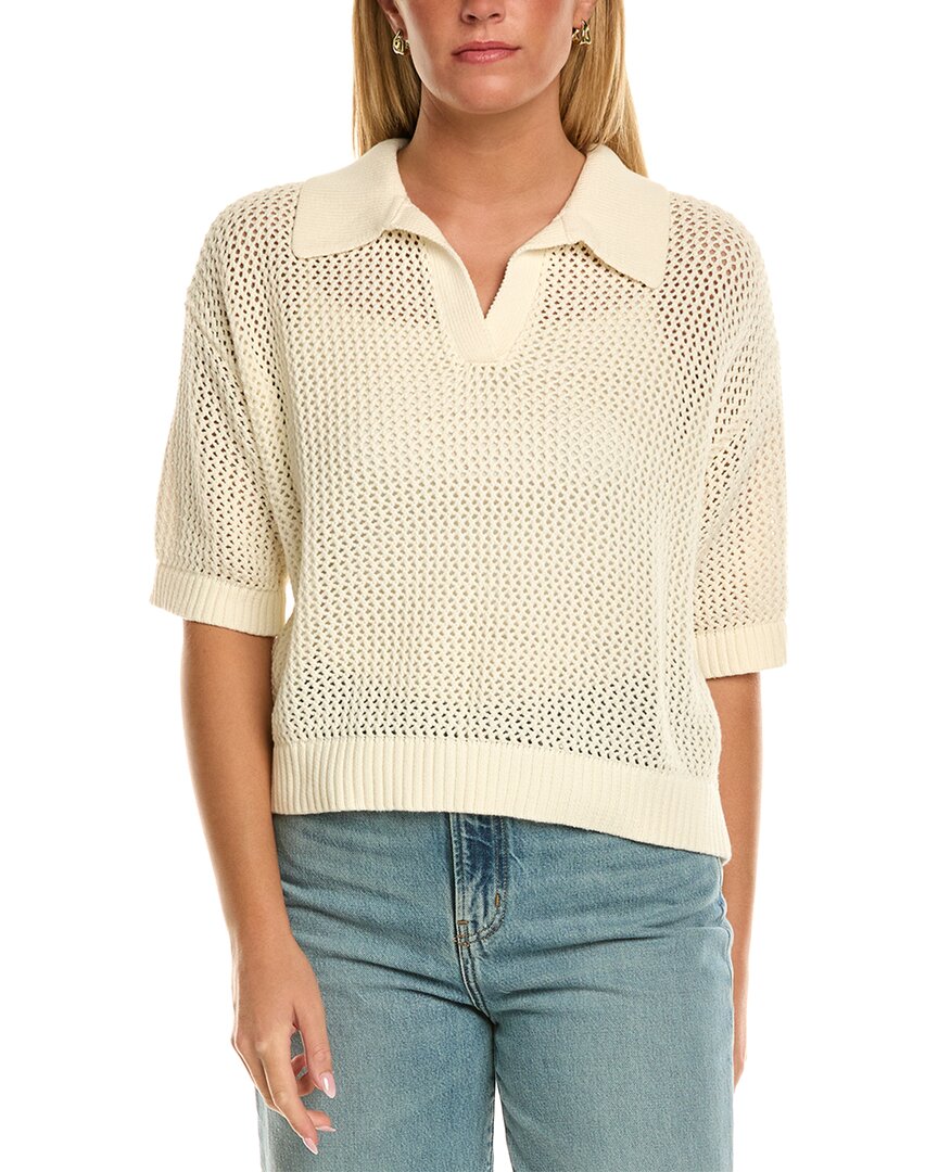 Velvet By Graham & Spencer York Cashmere-Blend Polo Sweater