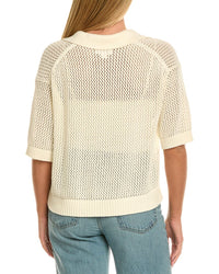 Velvet By Graham & Spencer York Cashmere-Blend Polo Sweater