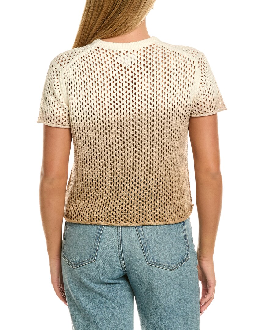 Velvet By Graham & Spencer Poppy Short Sleeve Cashmere-Blend Sweater