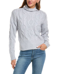 525 America Oversized Cable Funnel Neck Pullover