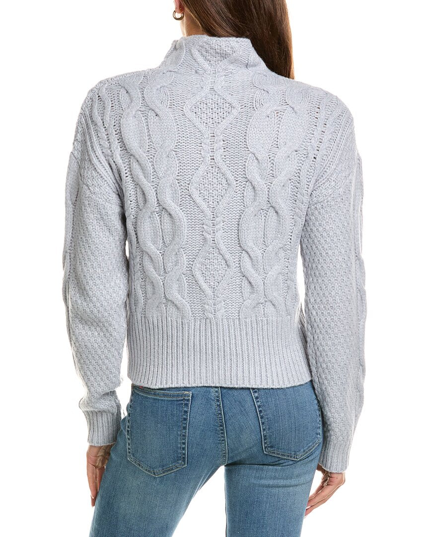 525 America Oversized Cable Funnel Neck Pullover