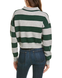 525 America Double Johnny Collar Rugby Stripe Pullover