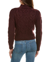 525 America 525 America Oversized Cable Funnel Neck Pullover
