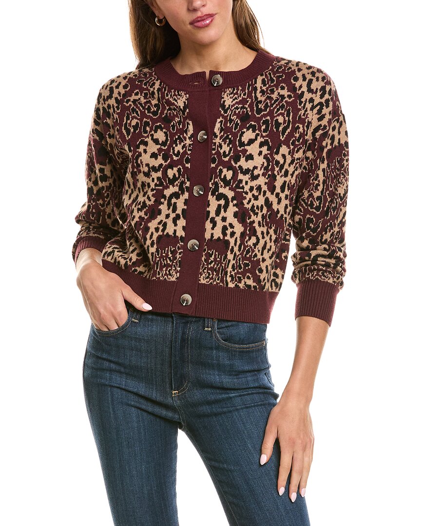 525 America Crewneck Leopard Cardigan
