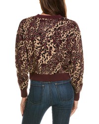 525 America Crewneck Leopard Cardigan