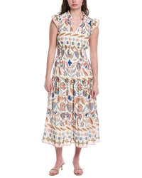 Sail To Sable Smocked Waist Midi Dress
