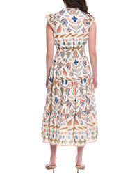 Sail To Sable Smocked Waist Midi Dress
