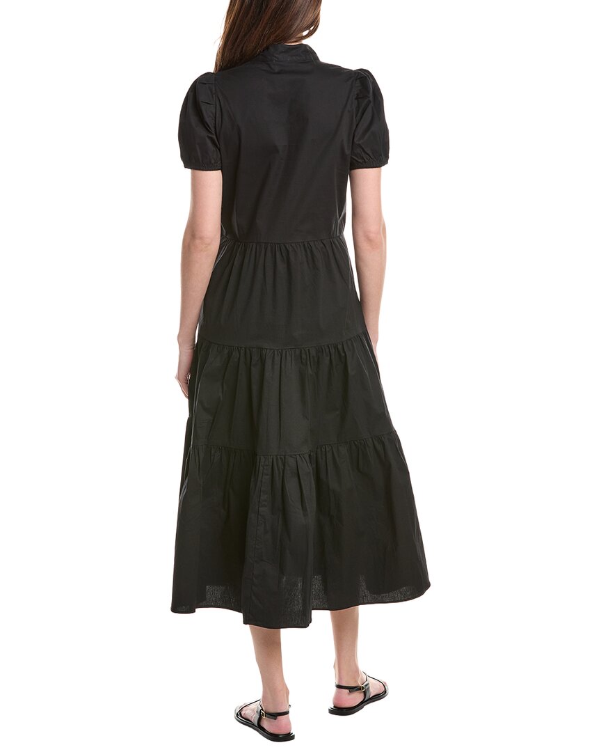 Sail To Sable Button Front Midi Dress