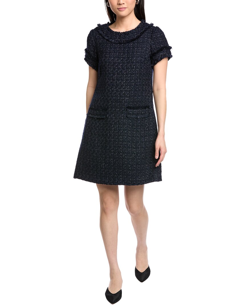 Sail To Sable Shift Wool-Blend Mini Dress
