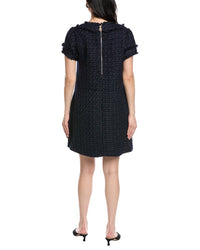 Sail To Sable Shift Wool-Blend Mini Dress