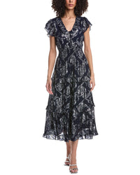 Sail To Sable Ruffle Hem Midi Dress