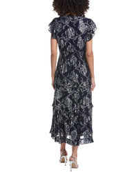 Sail To Sable Ruffle Hem Midi Dress
