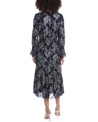 Sail to Sable Sail To Sable Long Sleeve Smocked Waist Midi