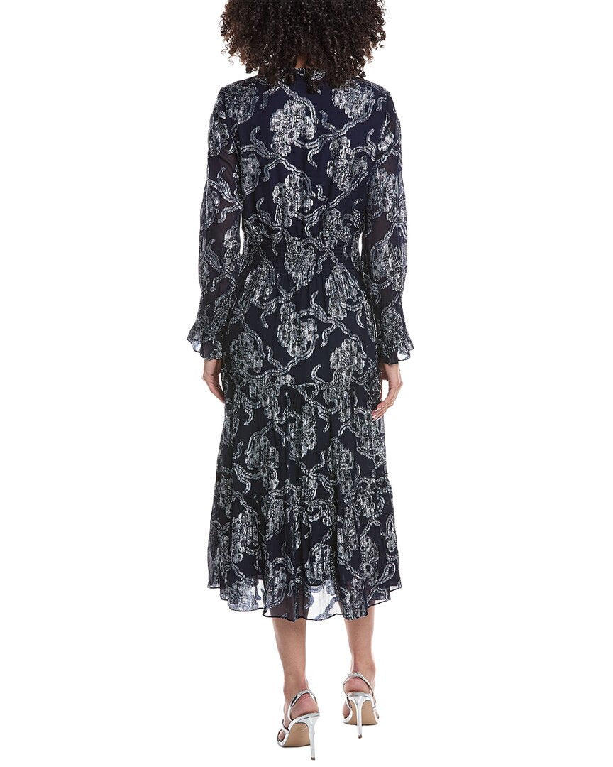 Sail to Sable Sail To Sable Long Sleeve Smocked Waist Midi