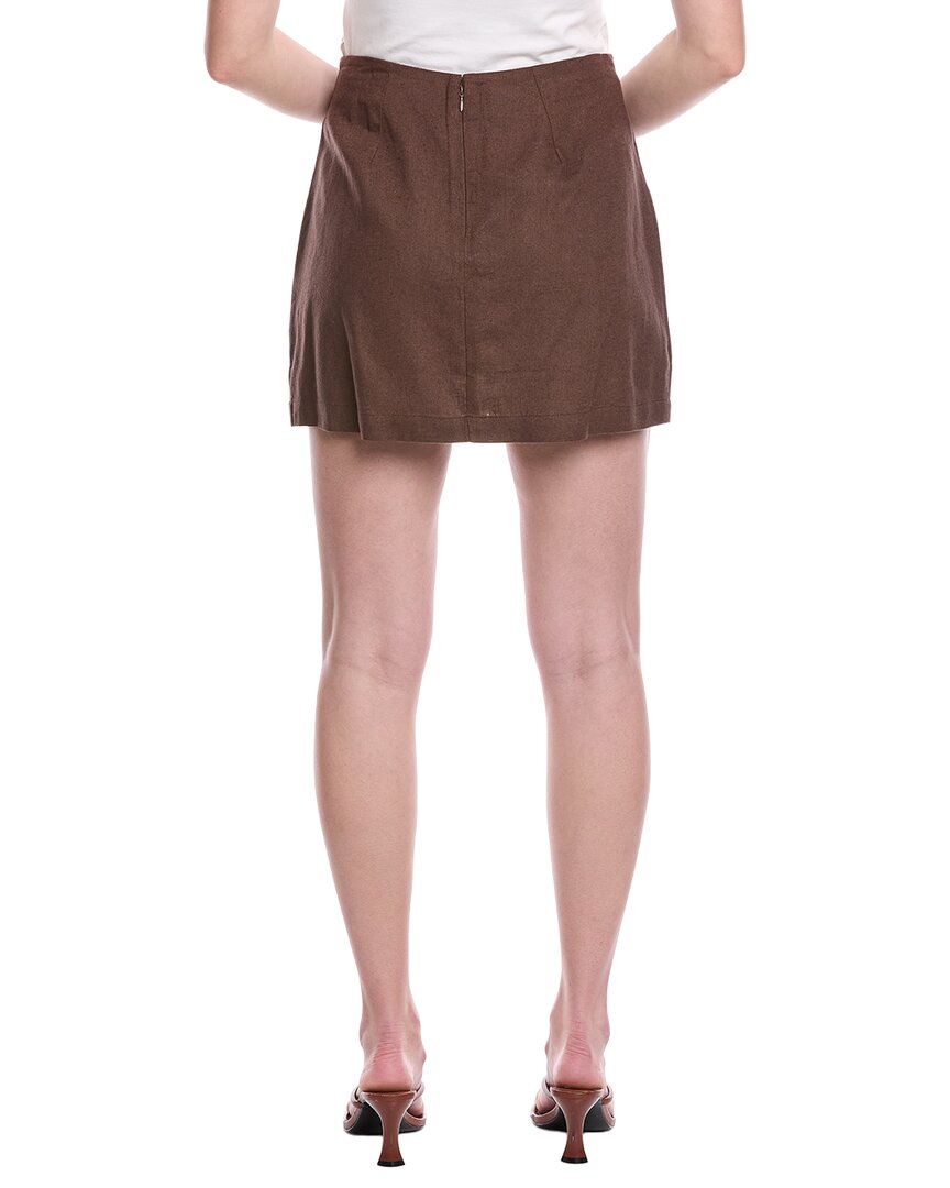 Sail To Sable Linen-Blend Mini Skirt