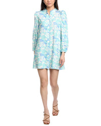 Sail To Sable Scalloped Linen-Blend Shirtdress