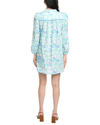 Sail To Sable Scalloped Linen-Blend Shirtdress