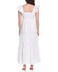 Sail To Sable Flutter Sleeve Smocked Maxi Dress