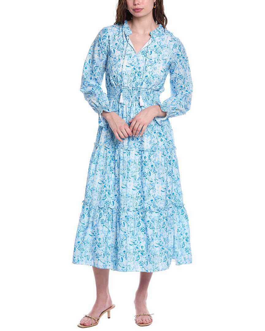 Sail To Sable Smocked Waist Midi Dress