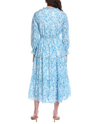Sail To Sable Smocked Waist Midi Dress