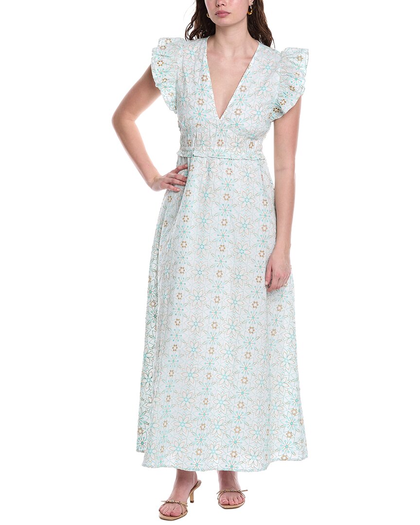 Sail To Sable V-Neck Flutter Sleeve Maxi Dress
