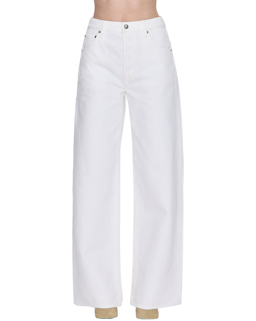 Pistola Tate Paper White Wide Leg Jean