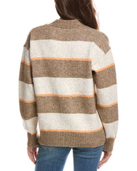 Theo and Spence Theo And Spence 3-Tone Button Cardigan