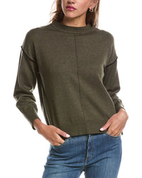 Theo and Spence Theo & Spence Contrast Seam Crewneck Sweater