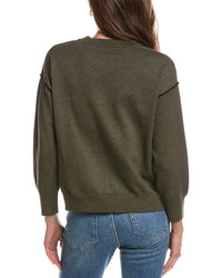 Theo and Spence Theo & Spence Contrast Seam Crewneck Sweater