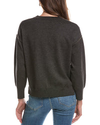 Theo and Spence Theo & Spence Contrast Seam Crewneck Sweater