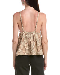 Afrm Declan Deep V-Neckline Peplum Top
