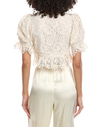 Afrm Wayla Lace Tie Front Top