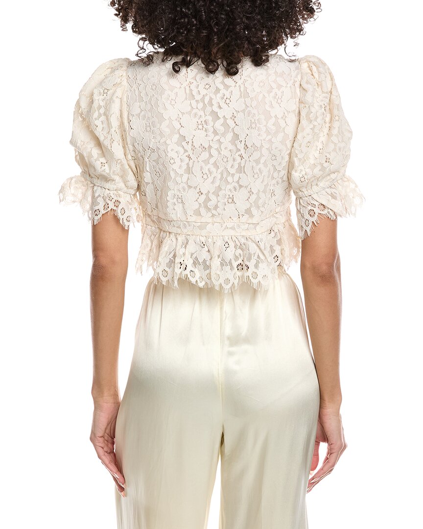 Afrm Wayla Lace Tie Front Top