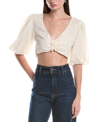 Afrm Emily Ruffle Top