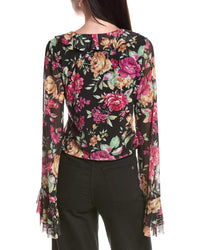 Afrm Cadence Ruffle Front Lace-Up Top