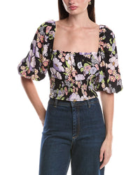 Afrm Waverly Puff Sleeve Top