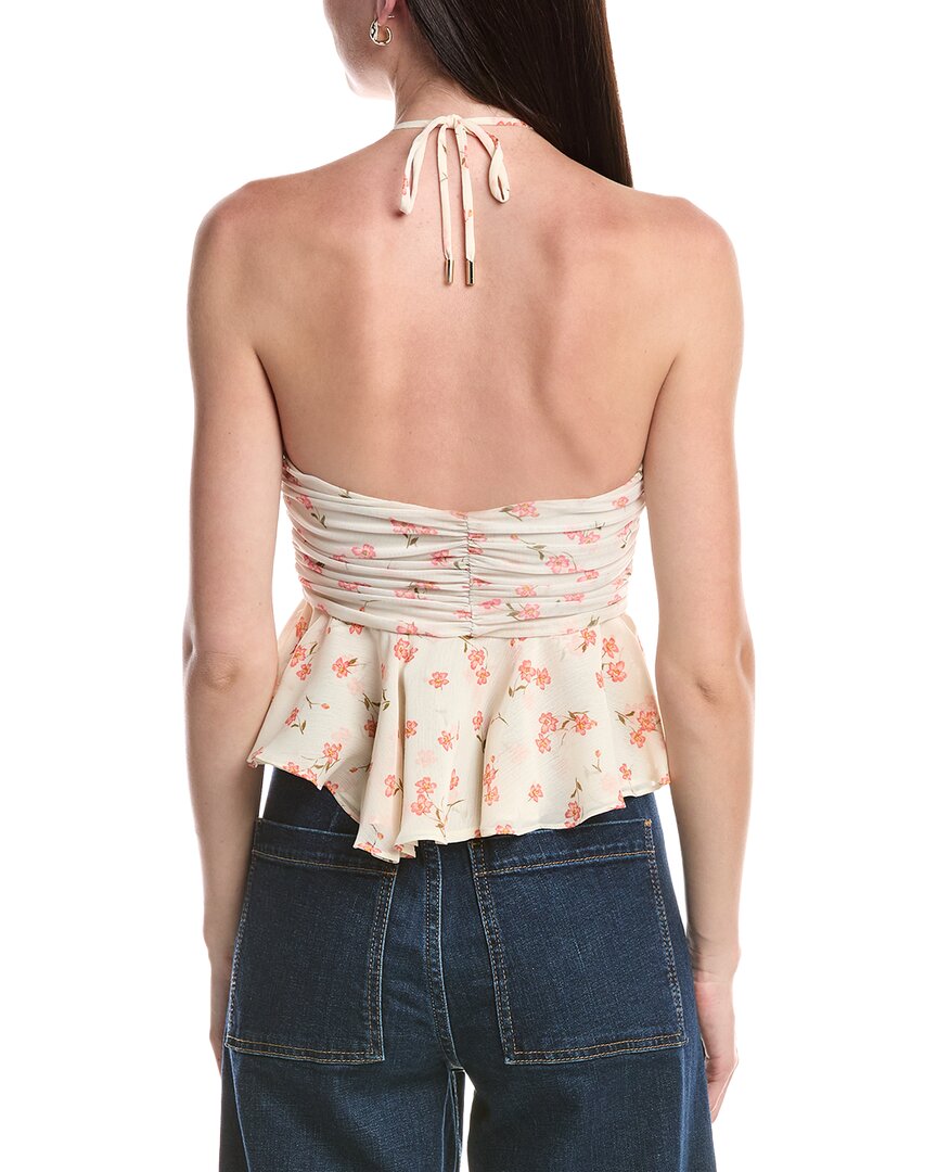 Afrm Willie Halter Front Ruffle Top