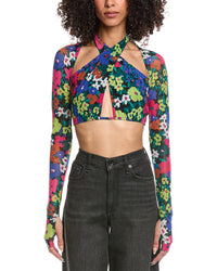 Afrm Eagan Off-The-Shoulder Illusion Top