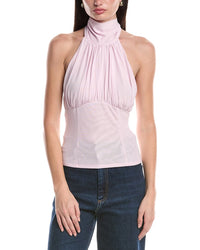 Afrm Lune Tie Neck Open Back Top