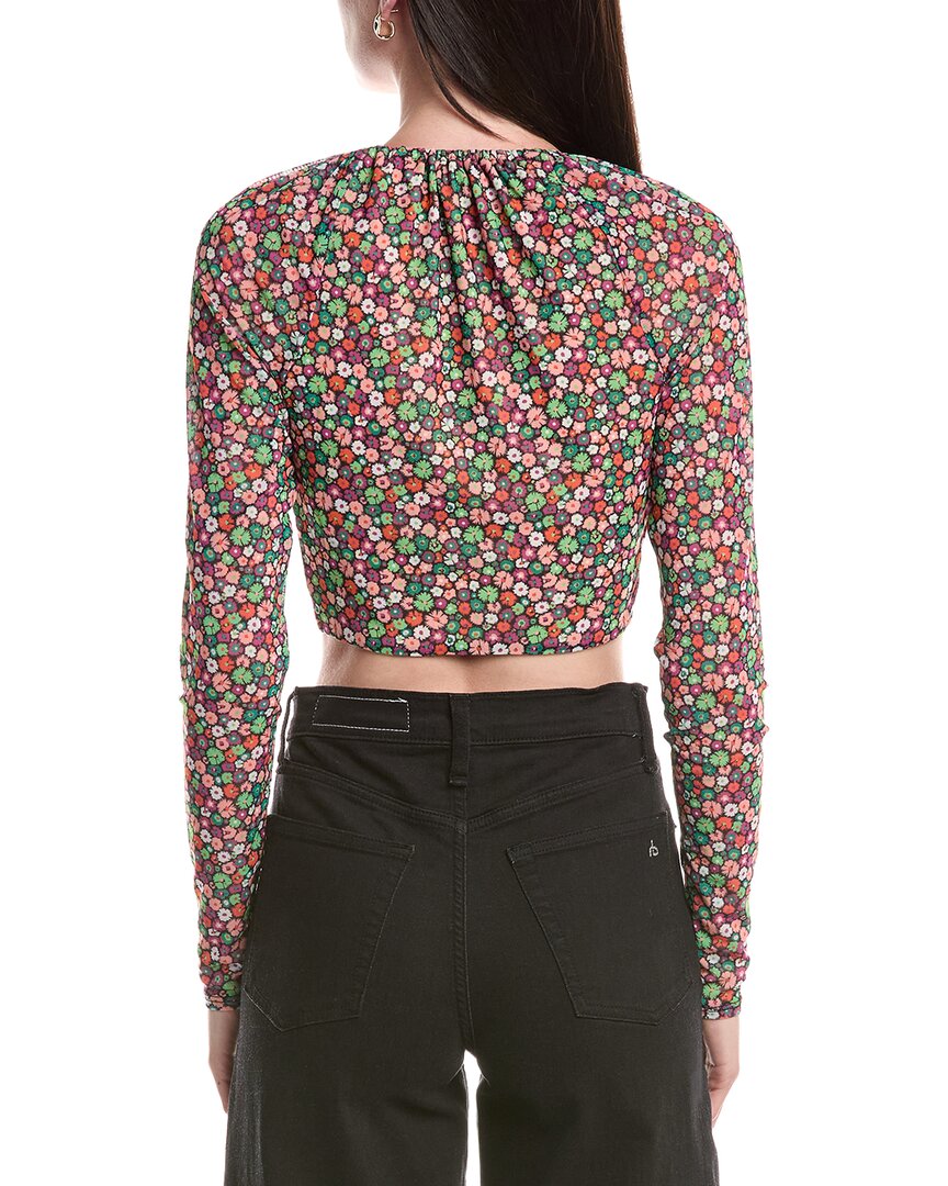 Afrm Charmin Tie Front Detail Mesh Top