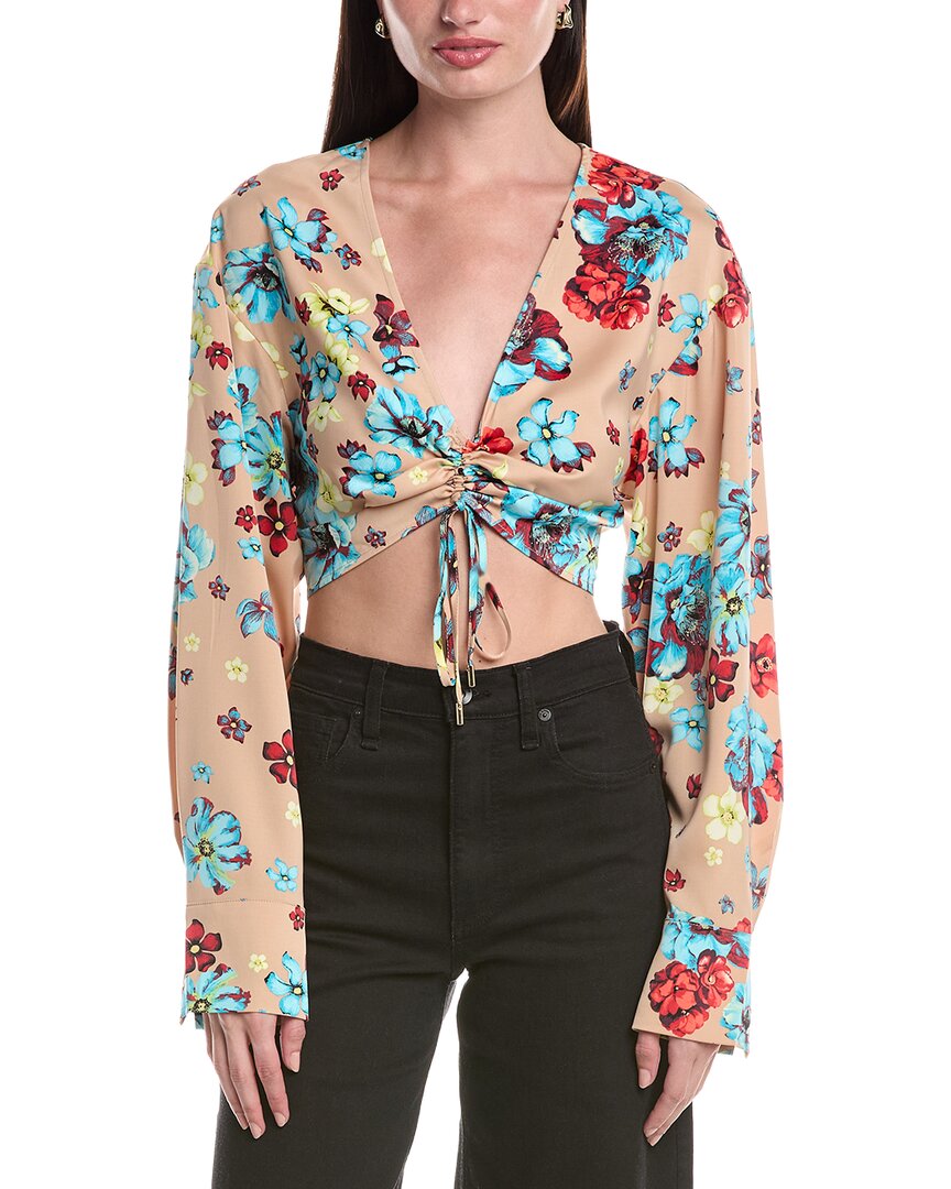Afrm Annalise Cinched Detail Woven Top