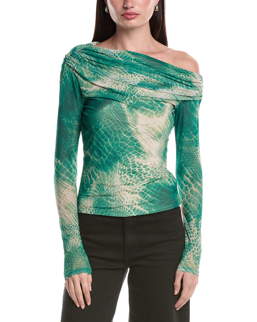 Afrm Barry Asymmetrical Neckline Top