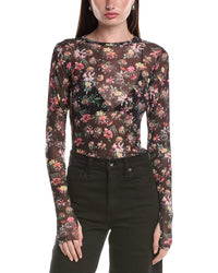 Afrm Kaylee Mesh Crewneck Top