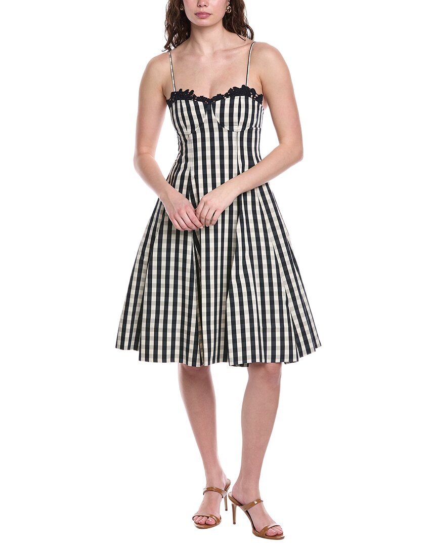 Rebecca Taylor Gingham Twill Midi Dress
