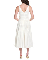 Rebecca Taylor Ottoman Linen-Blend A-Line Dress