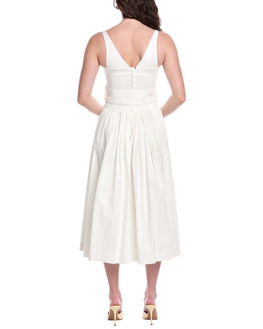 Rebecca Taylor Ottoman Linen-Blend A-Line Dress