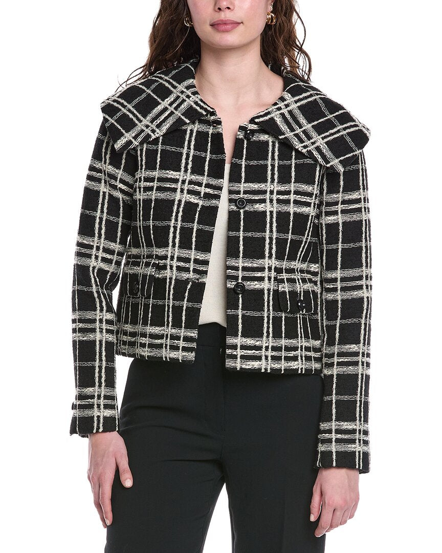 Rebecca Taylor Camila Plaid Wool-Blend Jacket