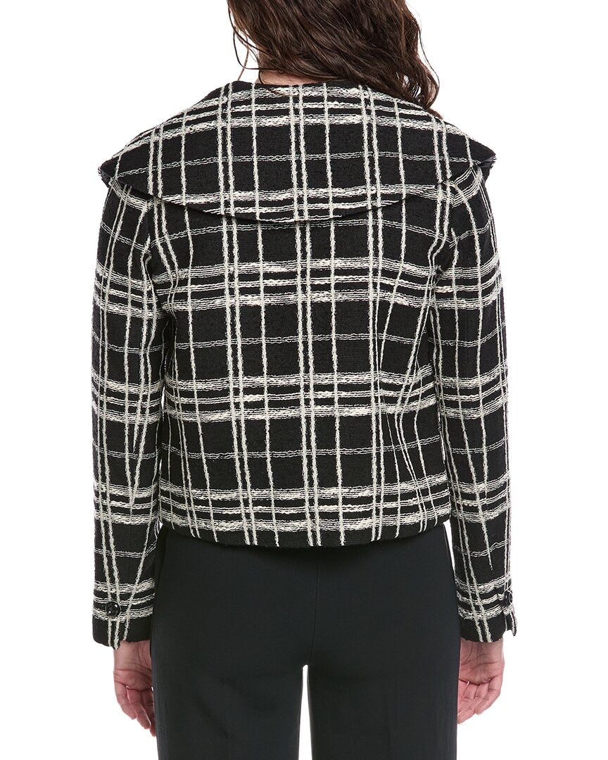 Rebecca Taylor Camila Plaid Wool-Blend Jacket