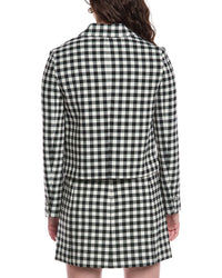 Rebecca Taylor Phillipa Check Cropped Wool-Blend Jacket