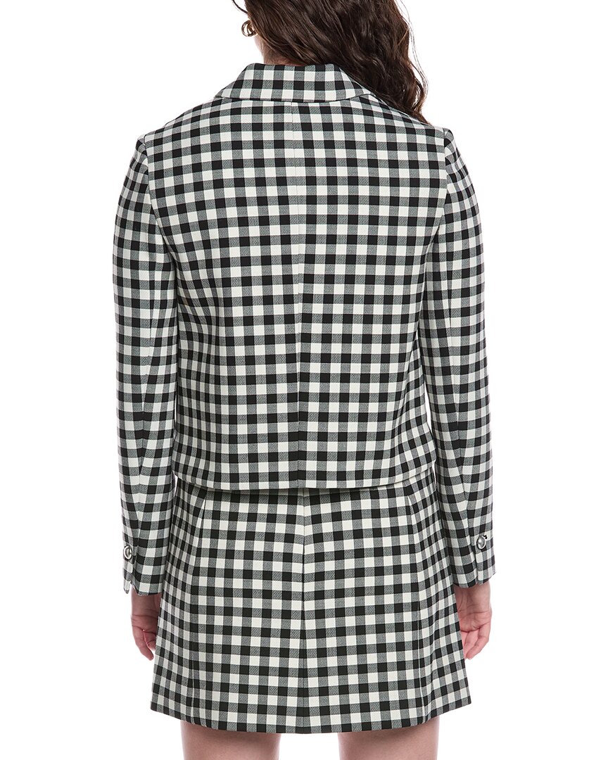 Rebecca Taylor Phillipa Check Cropped Wool-Blend Jacket